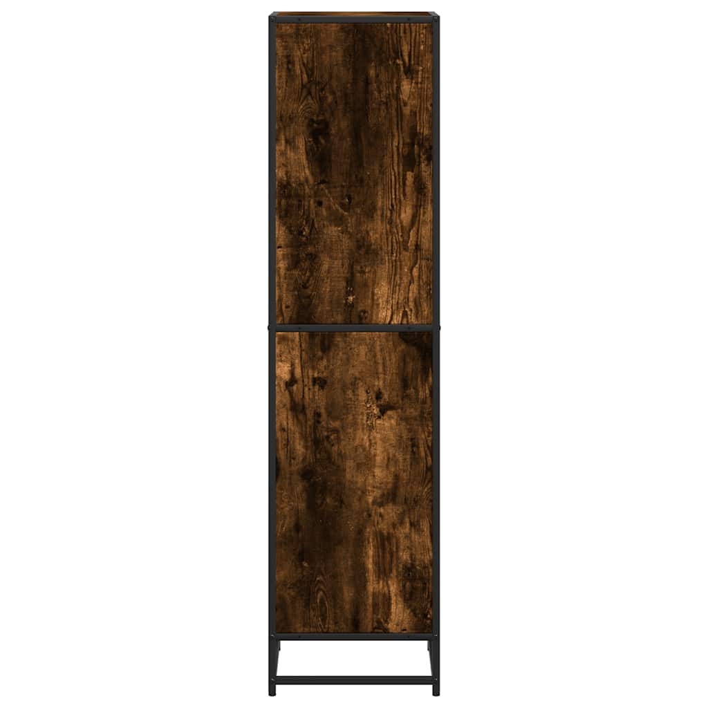 vidaXL Βιβλιοθήκη Καπνιστή Δρυς 40x35x139 εκ. από Επεξεργασμένο Ξύλο