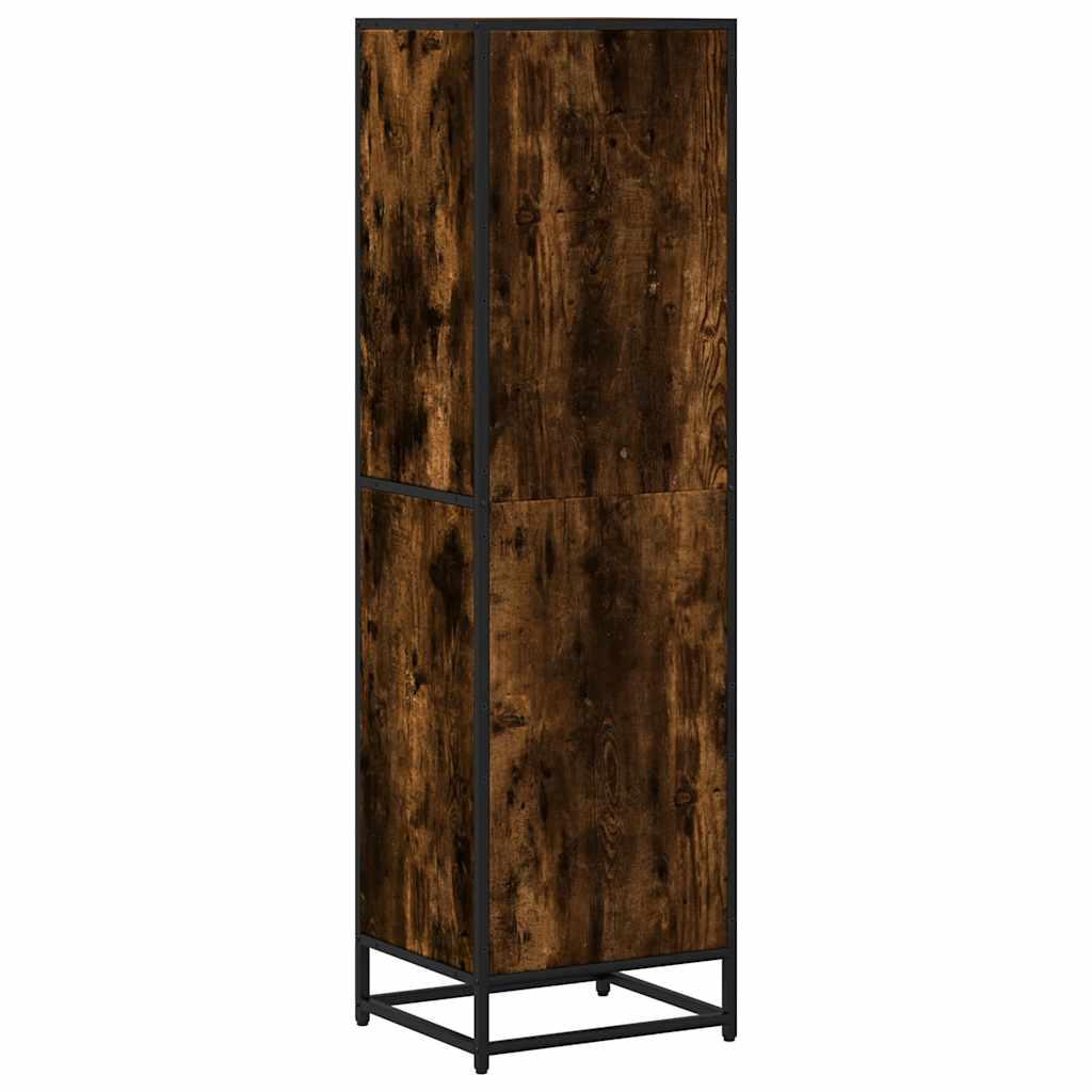 vidaXL Βιβλιοθήκη Καπνιστή Δρυς 40x35x139 εκ. από Επεξεργασμένο Ξύλο
