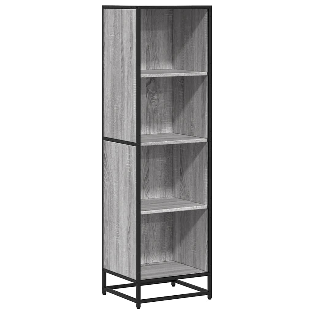 vidaXL Βιβλιοθήκη Γκρι Sonoma 40x35x139 εκ. από Επεξεργασμένο Ξύλο