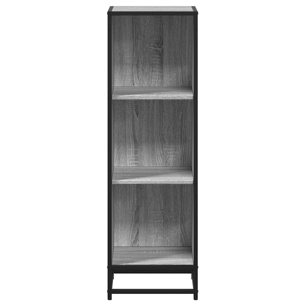vidaXL Βιβλιοθήκη Γκρι sonoma 33,5x33x107,5 εκ. Επεξεργασμένο Ξύλο