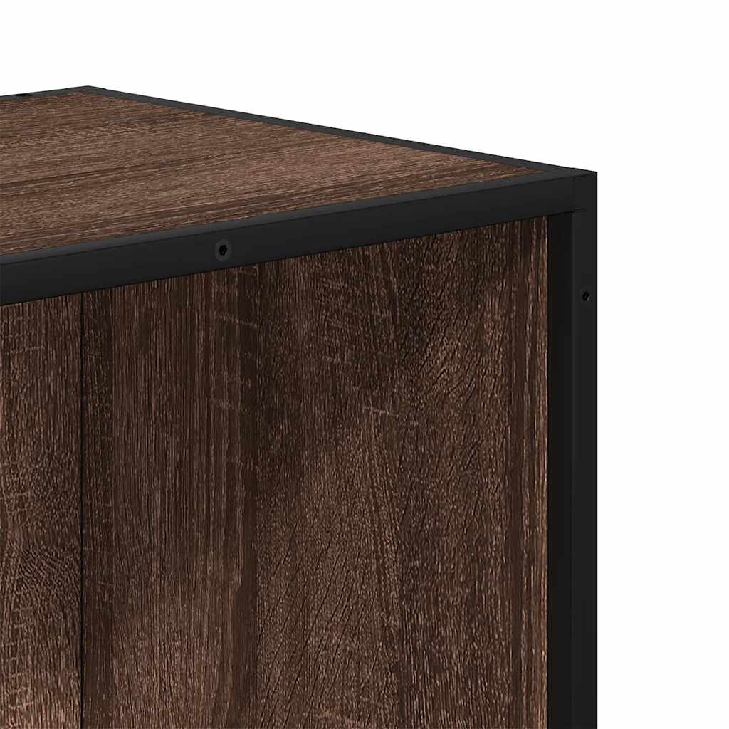 vidaXL Βιβλιοθήκη Καφέ Δρυς 33,5x33x107,5 εκ. από Επεξεργασμένο Ξύλο