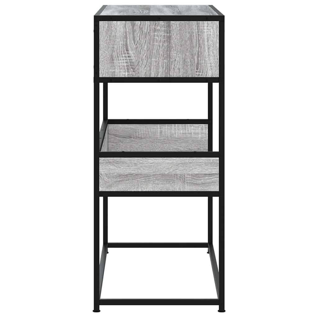 vidaXL Τραπέζι κονσόλας Γκρίζο Σονόμα 90x35x80 cm Ξύλινη κατασκευή