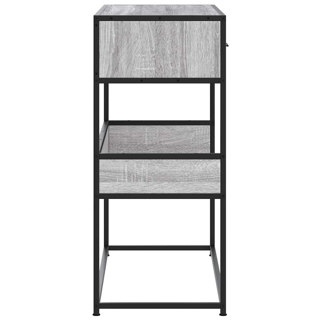 vidaXL Τραπέζι κονσόλας Γκρίζο Σονόμα 90x35x80 cm Ξύλινη κατασκευή