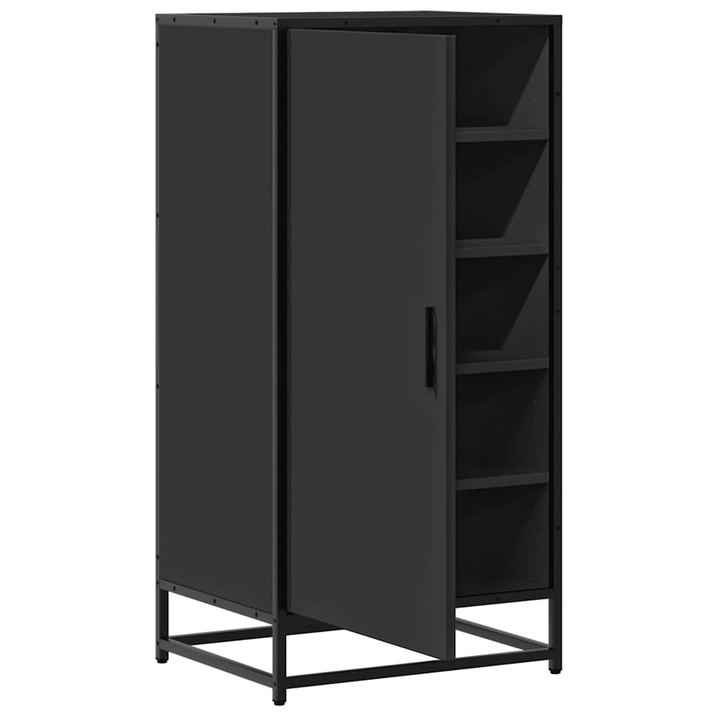vidaXL Παπουτσοθήκη Μαύρο 48x38x97,5 εκ. από Επεξεργασμένο Ξύλο