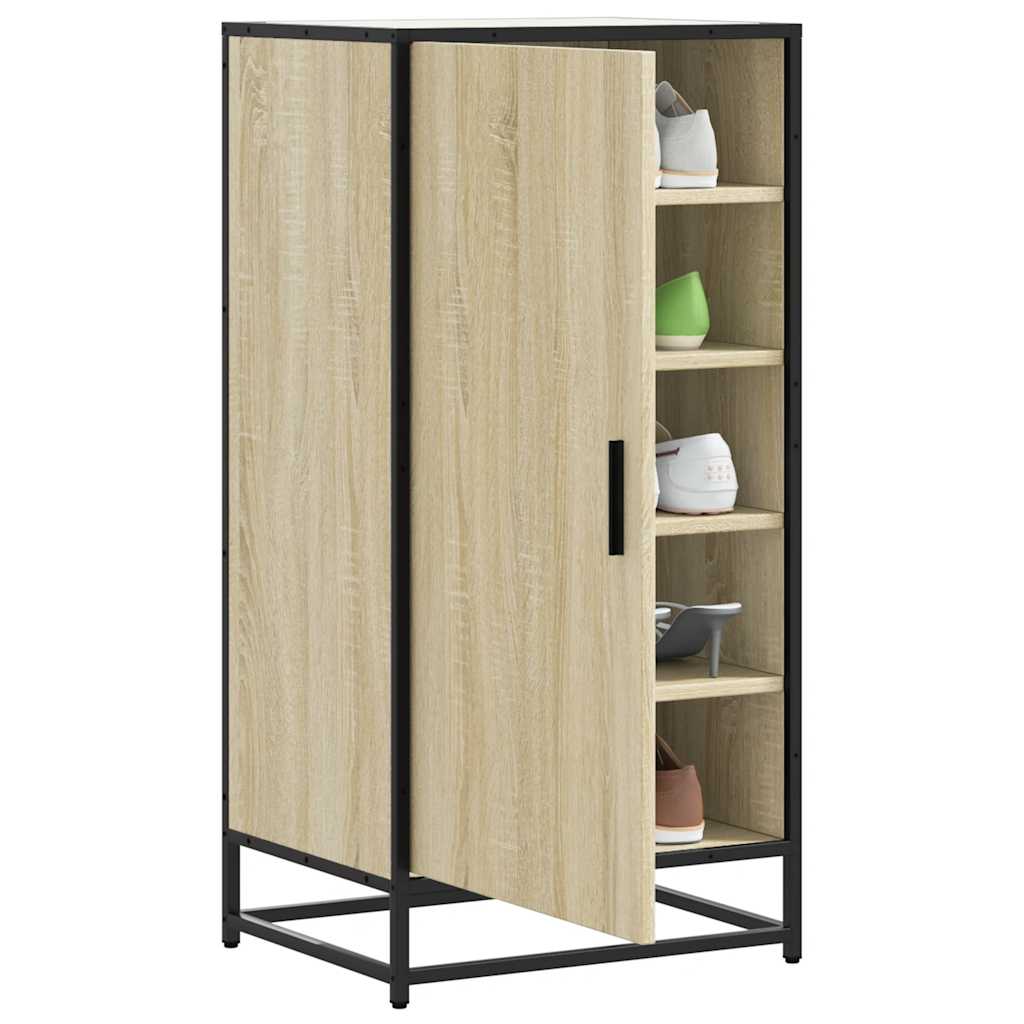 vidaXL Παπουτσοθήκη Sonoma Δρυς 48x38x97,5 εκ. από Επεξεργασμένο Ξύλο