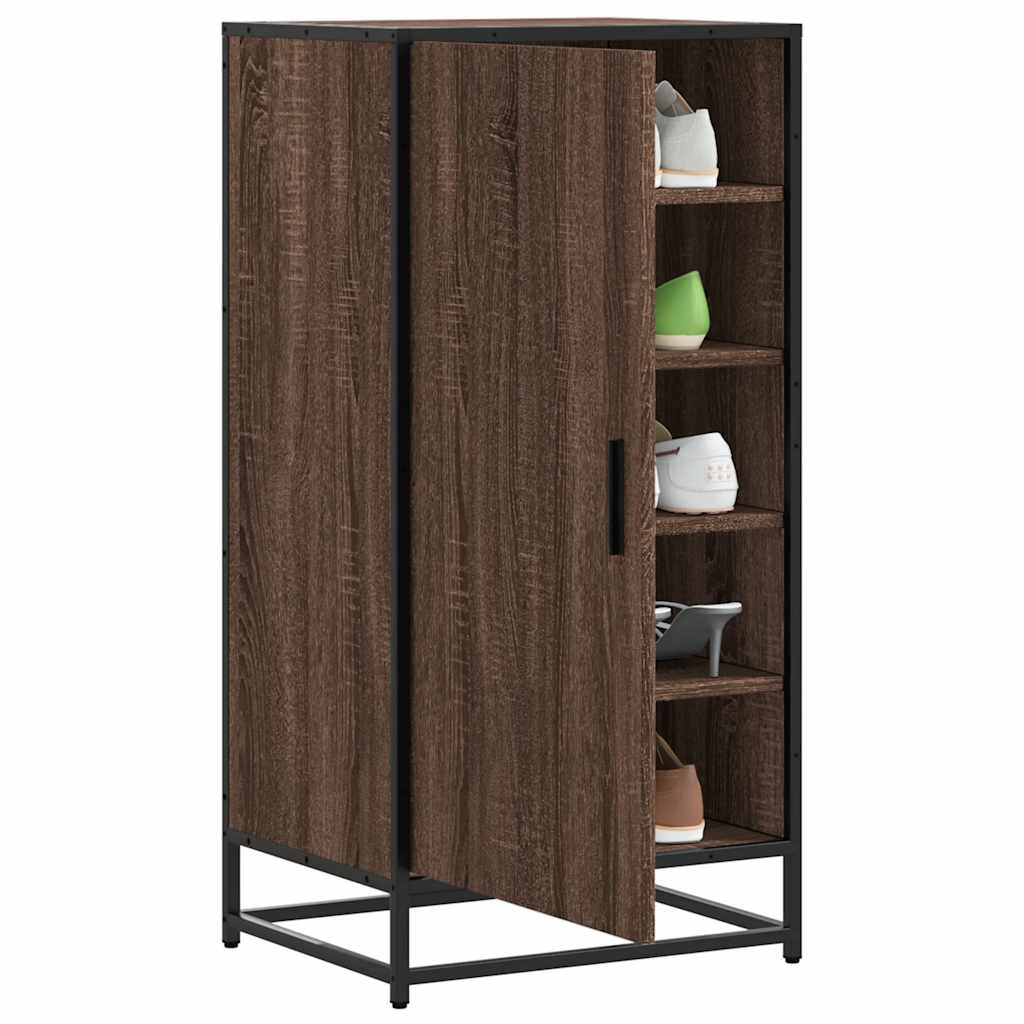 vidaXL Ράφι παπουτσιών καφέ δρυς 48x38x97,5 cm Κατασκευασμένο ξύλο