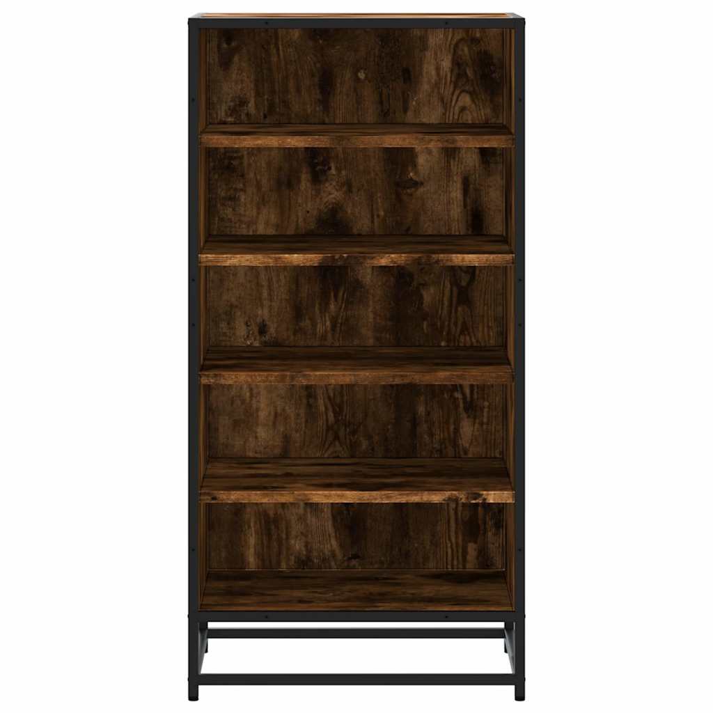 vidaXL Παπουτσοθήκη Καπνιστή Δρυς 48x38x97,5 εκ. Επεξεργασμένο Ξύλο
