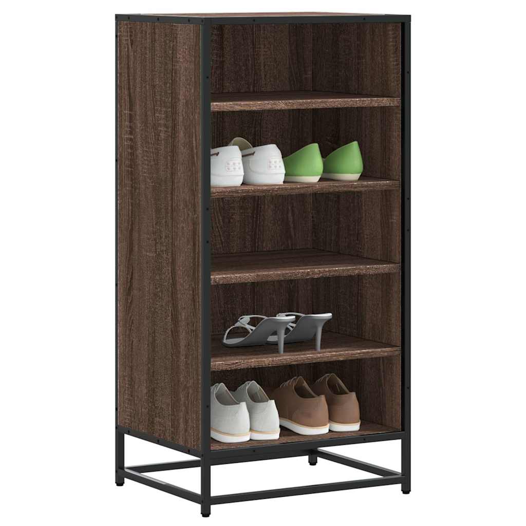 vidaXL Ράφι παπουτσιών καφέ δρυς 48x38x97,5 cm Κατασκευασμένο ξύλο