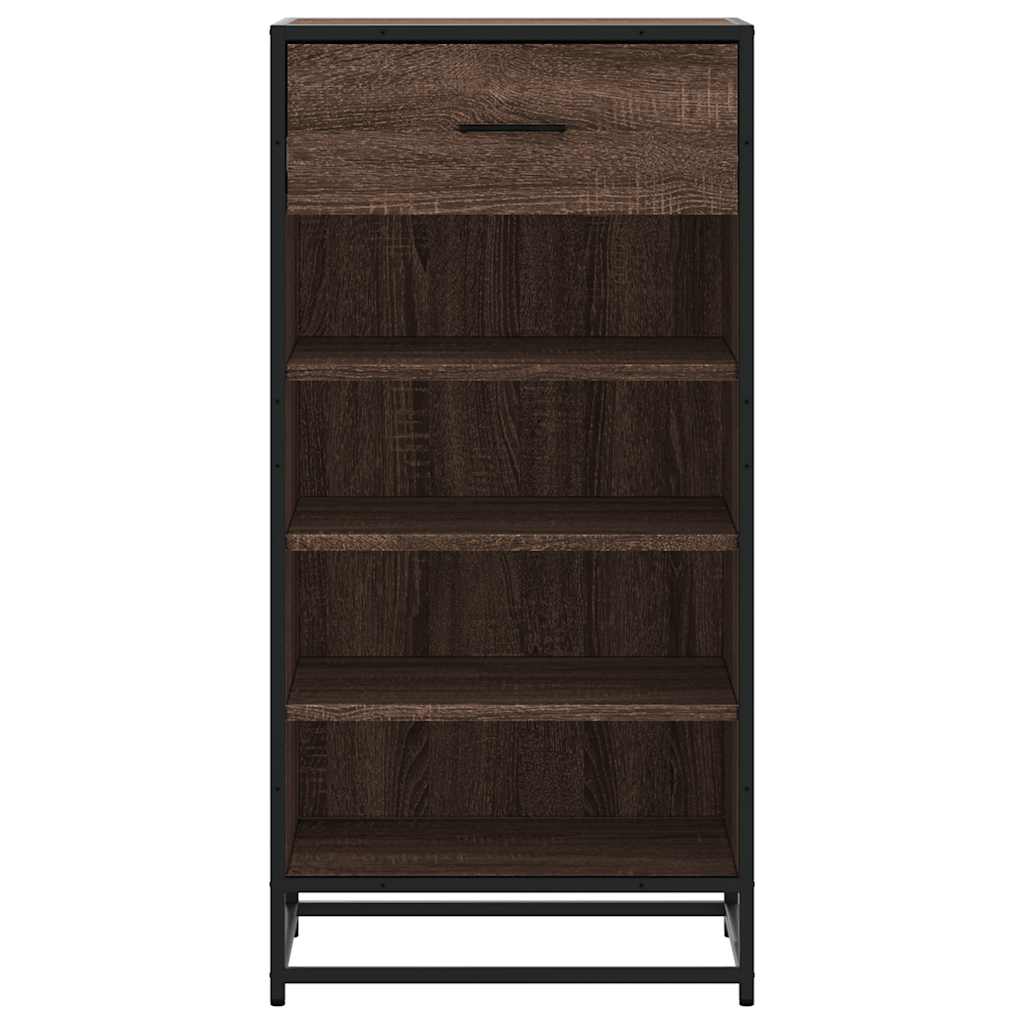 vidaXL Ράφι παπουτσιών καφέ δρυς 48x38x97,5 cm Κατασκευασμένο ξύλο