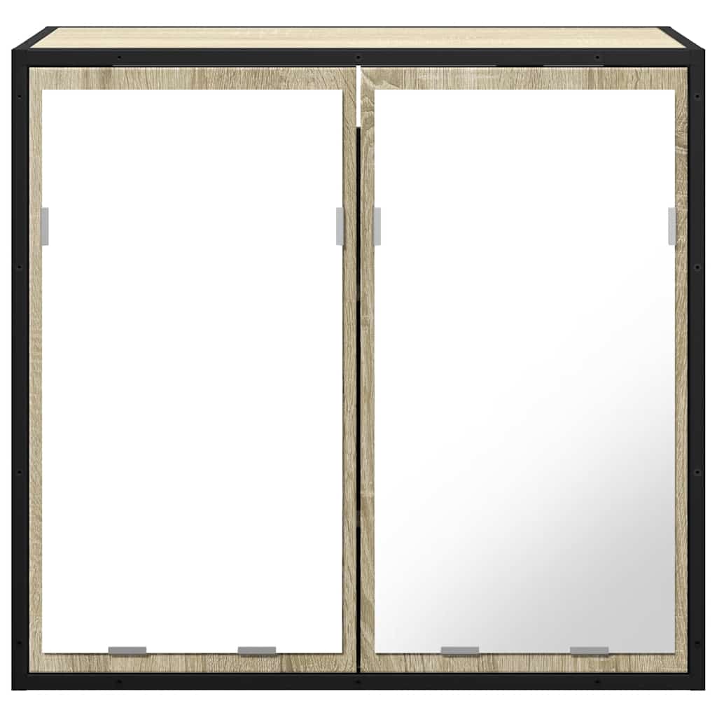 vidaXL Ντουλάπι καθρέφτη μπάνιου Sonoma Oak 65x20x60 cm