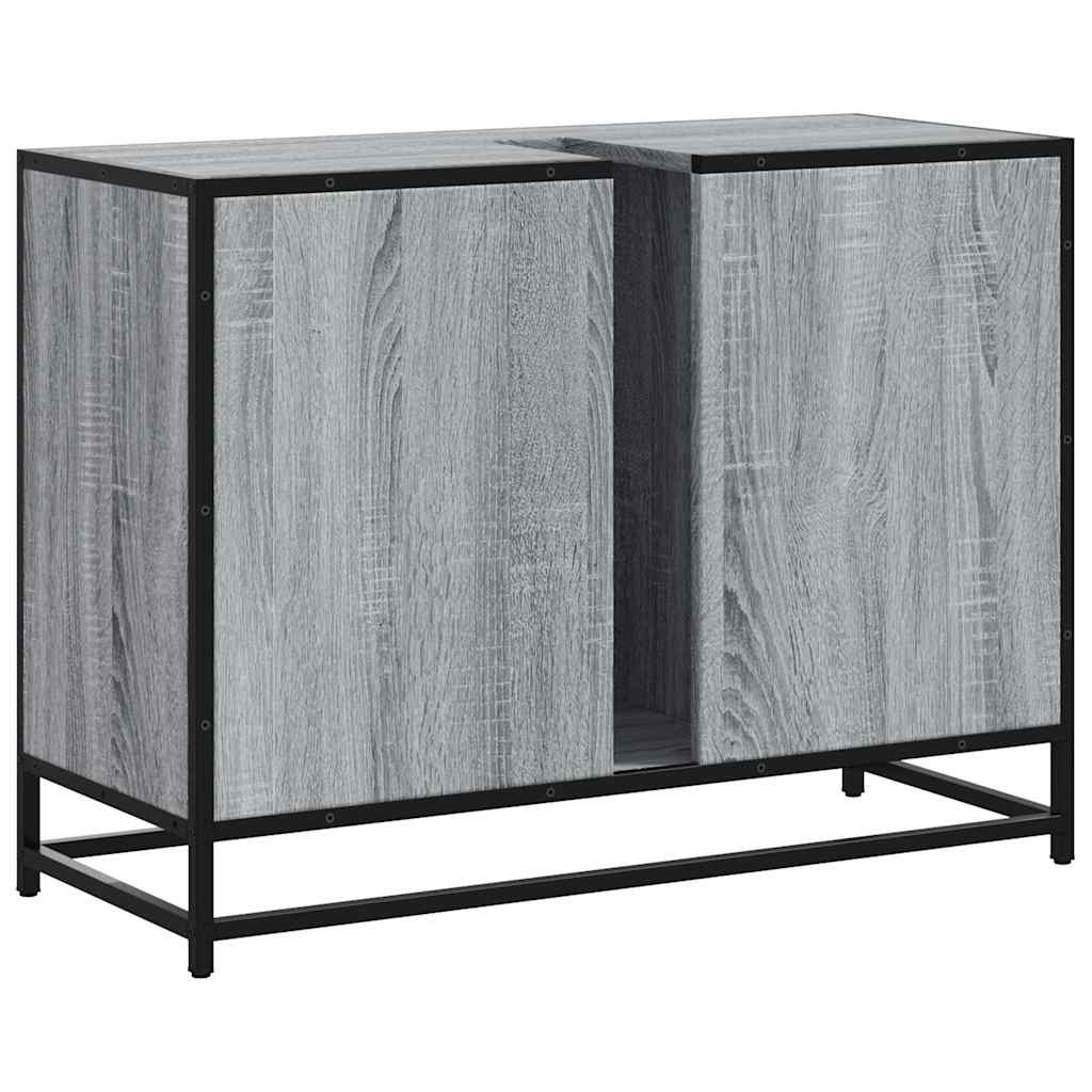 vidaXL Ντουλάπι Μπάνιου Νιπτήρα Γκρι Sonoma 80 x 33 x 60εκ. Επεξ. Ξύλο