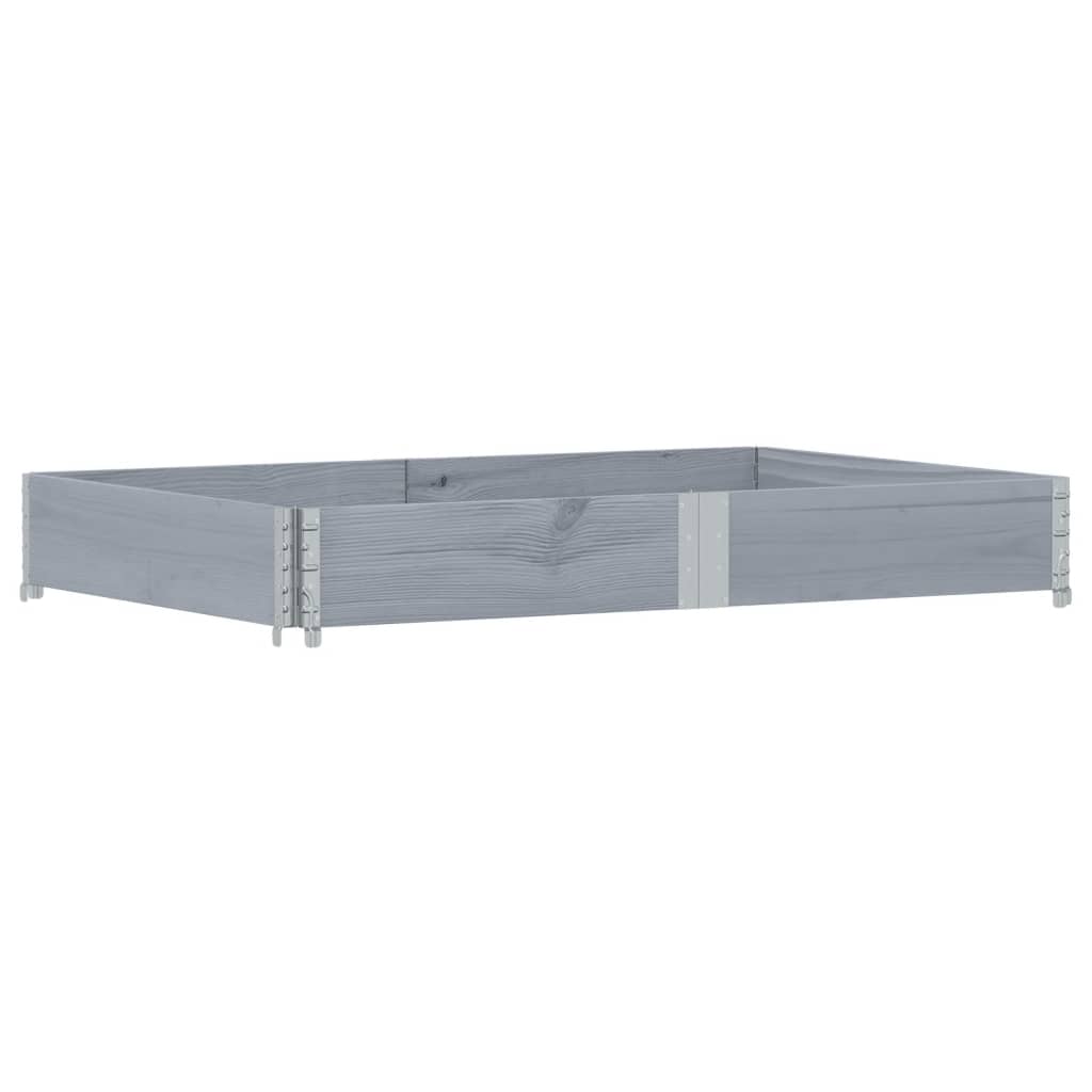 vidaXL Ζαρντινιέρα Κήπου Γκρι 150x100 εκ. από Μασίφ Ξύλο Πεύκου
