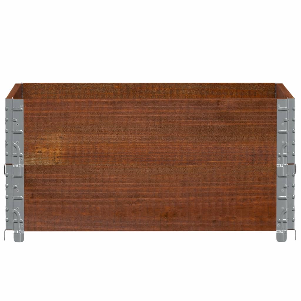 vidaXL Κολάρα Παλέτας 2 τεμ. Καφέ 80 x 60 εκ. από Μασίφ Ξύλο Πεύκου