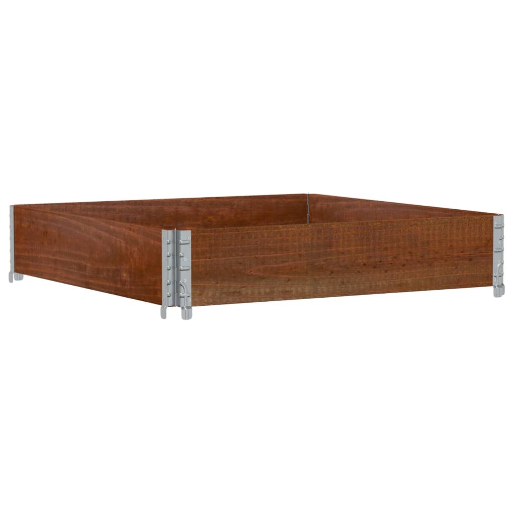 vidaXL Κολάρα Παλέτας Καφέ 100x100 εκ. από Μασίφ Ξύλο Πεύκου