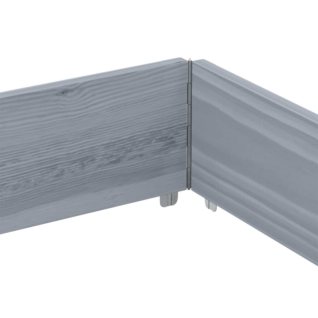 vidaXL Κολάρα Παλέτας Γκρι 150x100 εκ. από Μασίφ Ξύλο Πεύκου