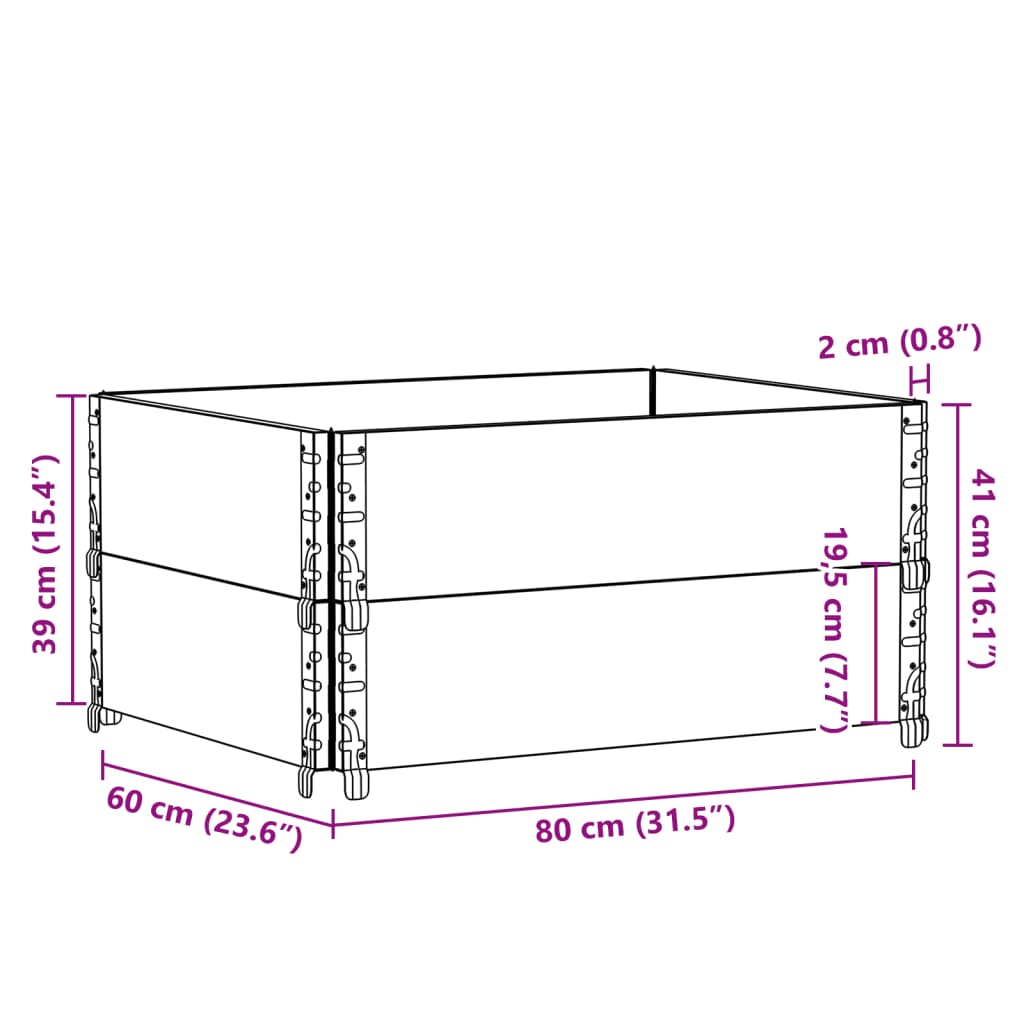 vidaXL Ζαρντινιέρα Κήπου Καφέ 80x60 εκ. από Μασίφ Ξύλο Πεύκου