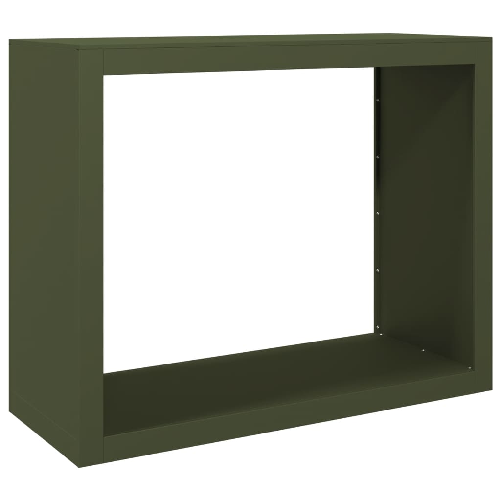 vidaXL Ράφι Καυσόξυλων Πράσινη 100x40x80 εκ. Ατσάλινο