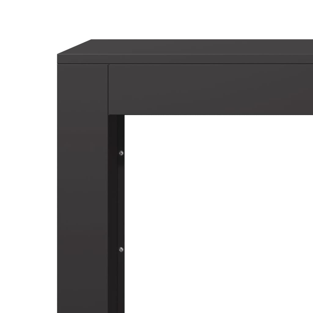 vidaXL Ράφι Καυσόξυλων Μαύρο 100x40x60 εκ. Ατσάλινο