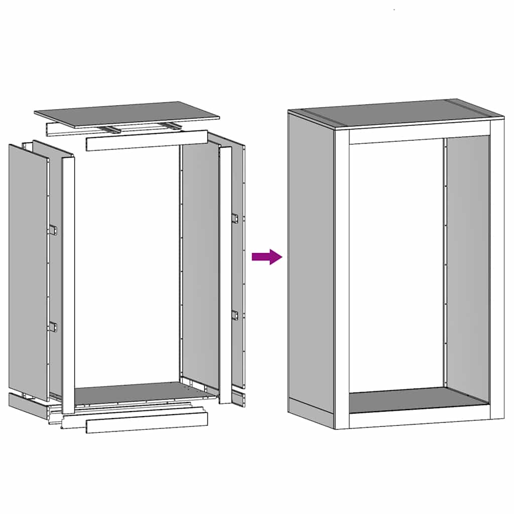 vidaXL Ράφι Καυσόξυλων Πράσινη 60x40x100 εκ. Ατσάλινο