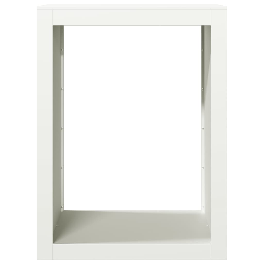 vidaXL Ράφι Καυσόξυλων Λευκό 60x40x80 εκ. Ατσάλινο