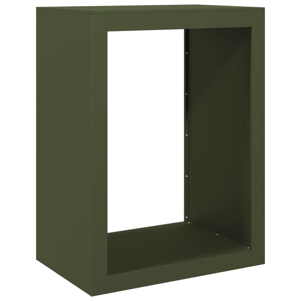 vidaXL Ράφι Καυσόξυλων Πράσινη 60x40x80 εκ. Ατσάλινο