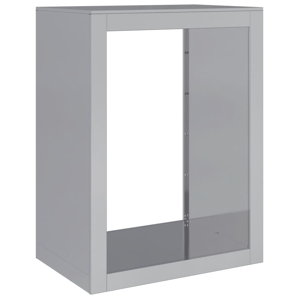 vidaXL Ράφι Καυσόξυλων 60x40x80 εκ. Γαλβανιζέ Ατσάλι