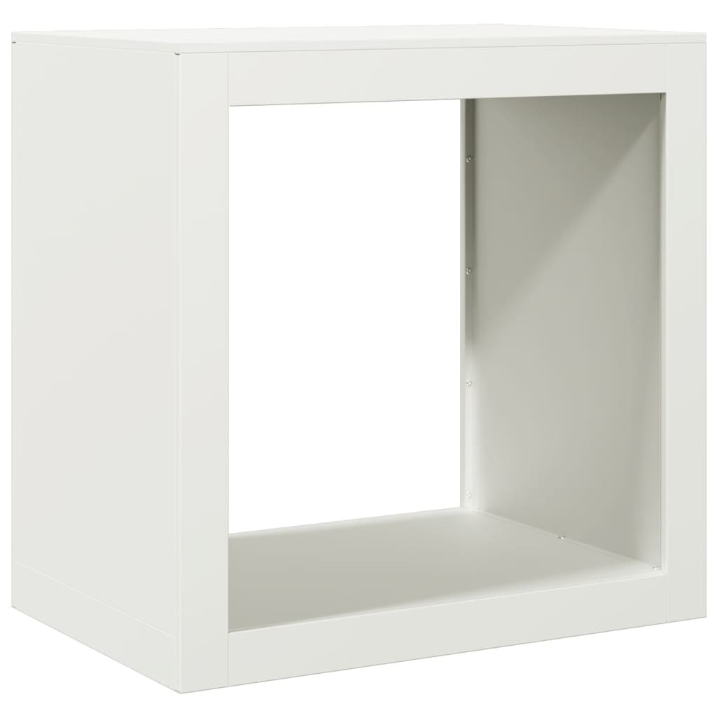 vidaXL Ράφι Καυσόξυλων Λευκό 60x40x60 εκ. Ατσάλινο