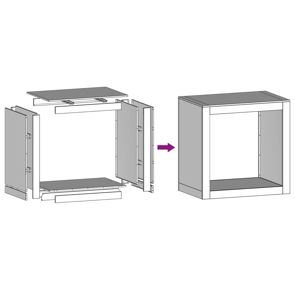 vidaXL Ράφι Καυσόξυλων Πράσινη 60x40x60 εκ. Ατσάλινο
