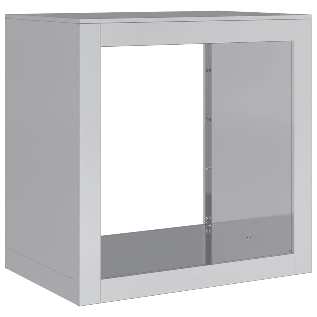 vidaXL Ράφι Καυσόξυλων 60x40x60 εκ. Γαλβανιζέ Ατσάλι