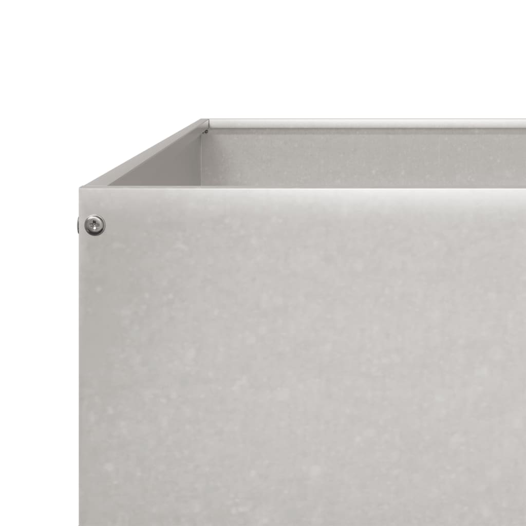 vidaXL Ζαρντινιέρα 100 x 100 x 18,5 εκ. από Ανοξείδωτο Ατσάλι