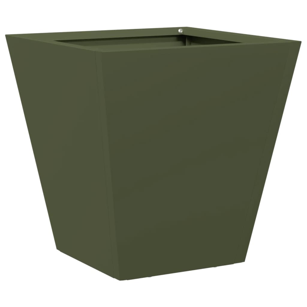 vidaXL Ζαρντινιέρα Κήπου Λαδί 40x40x40 εκ. από Ατσάλι