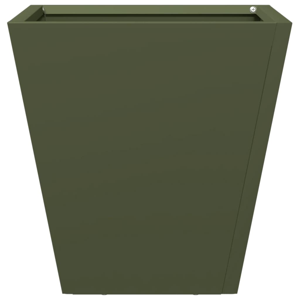 vidaXL Ζαρντινιέρα Κήπου Λαδί 40x40x40 εκ. από Ατσάλι