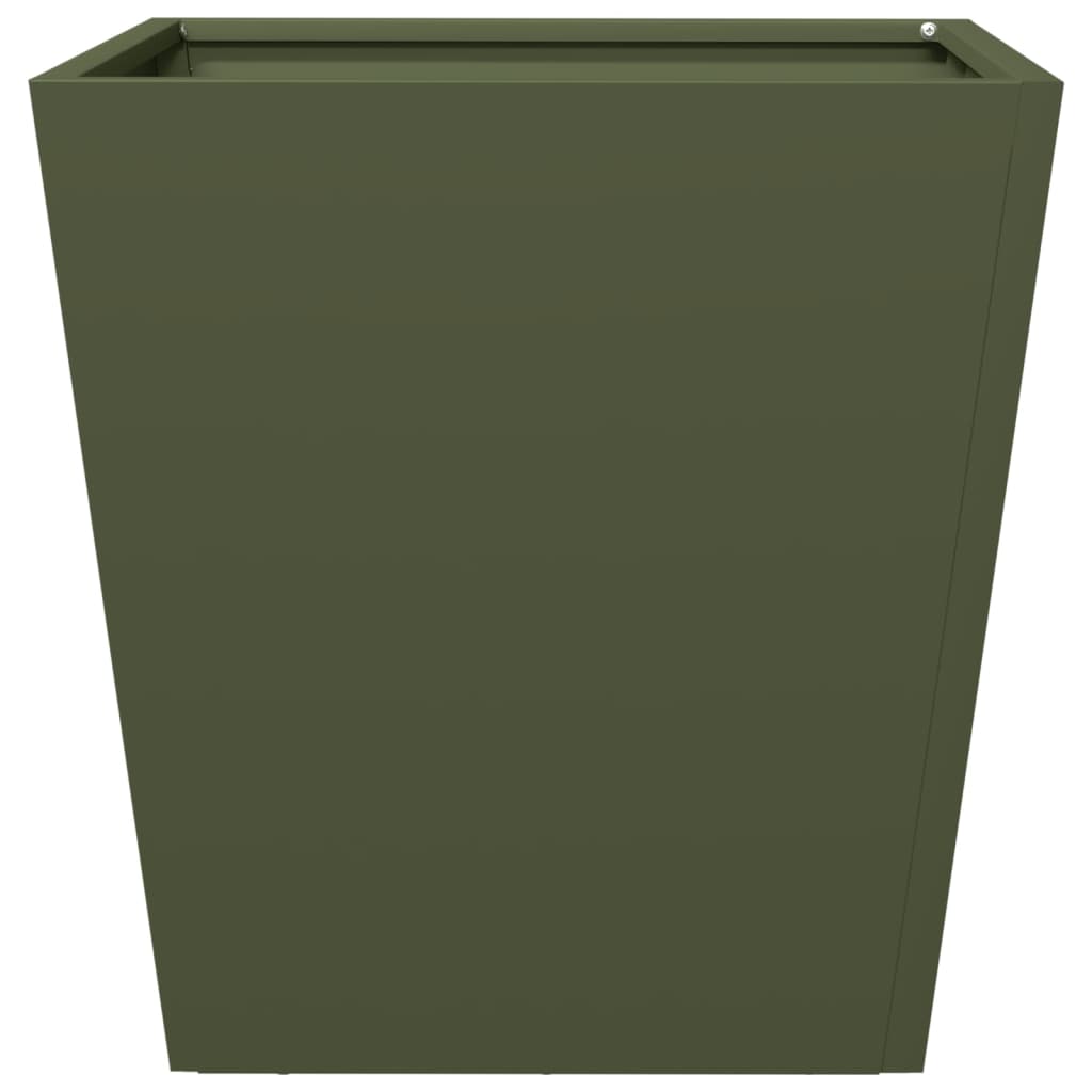 vidaXL Ζαρντινιέρα Κήπου Λαδί 40x40x40 εκ. από Ατσάλι