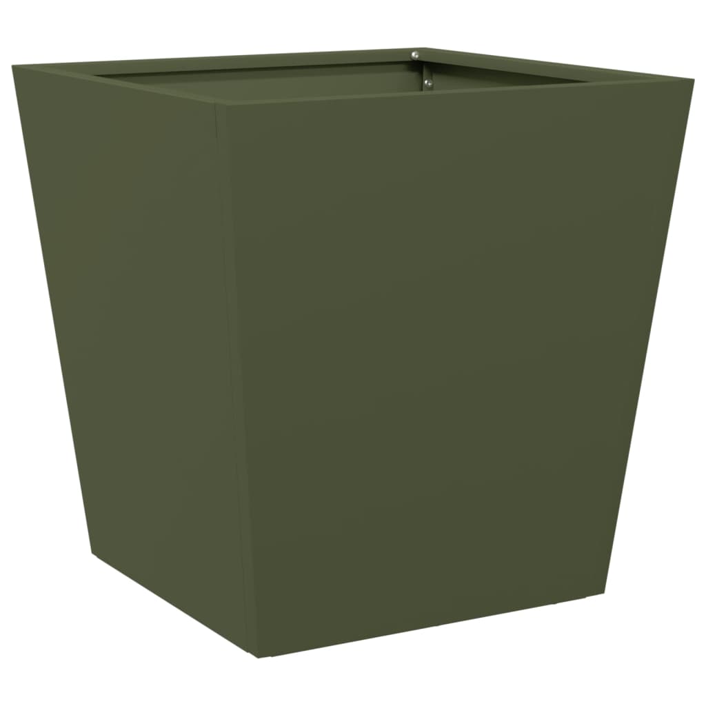 vidaXL Ζαρντινιέρα Κήπου Λαδί 40x40x40 εκ. από Ατσάλι