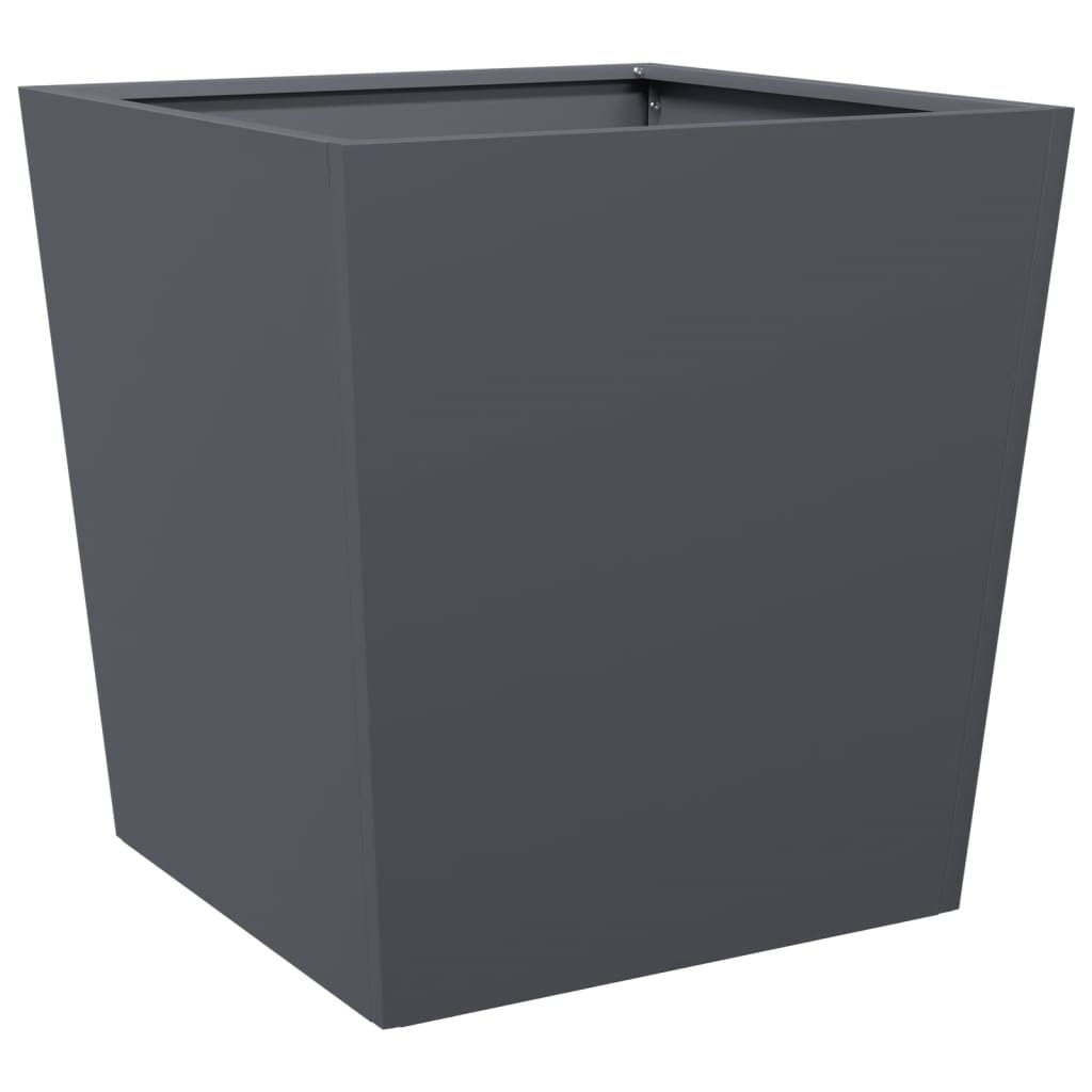 vidaXL Ζαρντινιέρα Κήπου Ανθρακί 50x50x50 εκ. από Ατσάλι