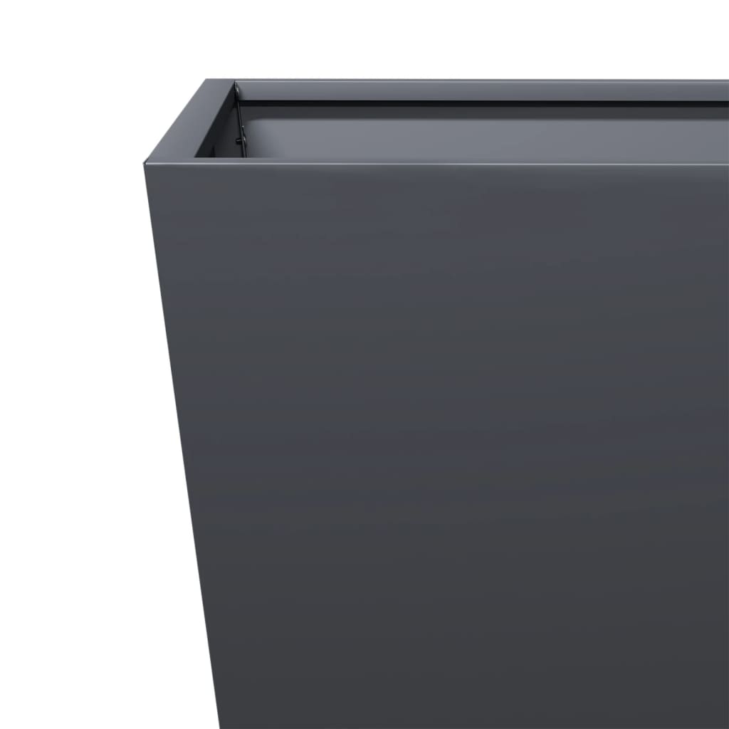 vidaXL Ζαρντινιέρα Κήπου Ανθρακί 50x50x50 εκ. από Ατσάλι