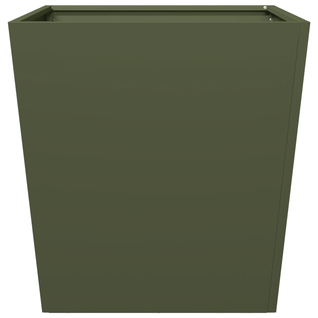 vidaXL Ζαρντινιέρα Κήπου Λαδί 50x50x50 εκ. από Ατσάλι