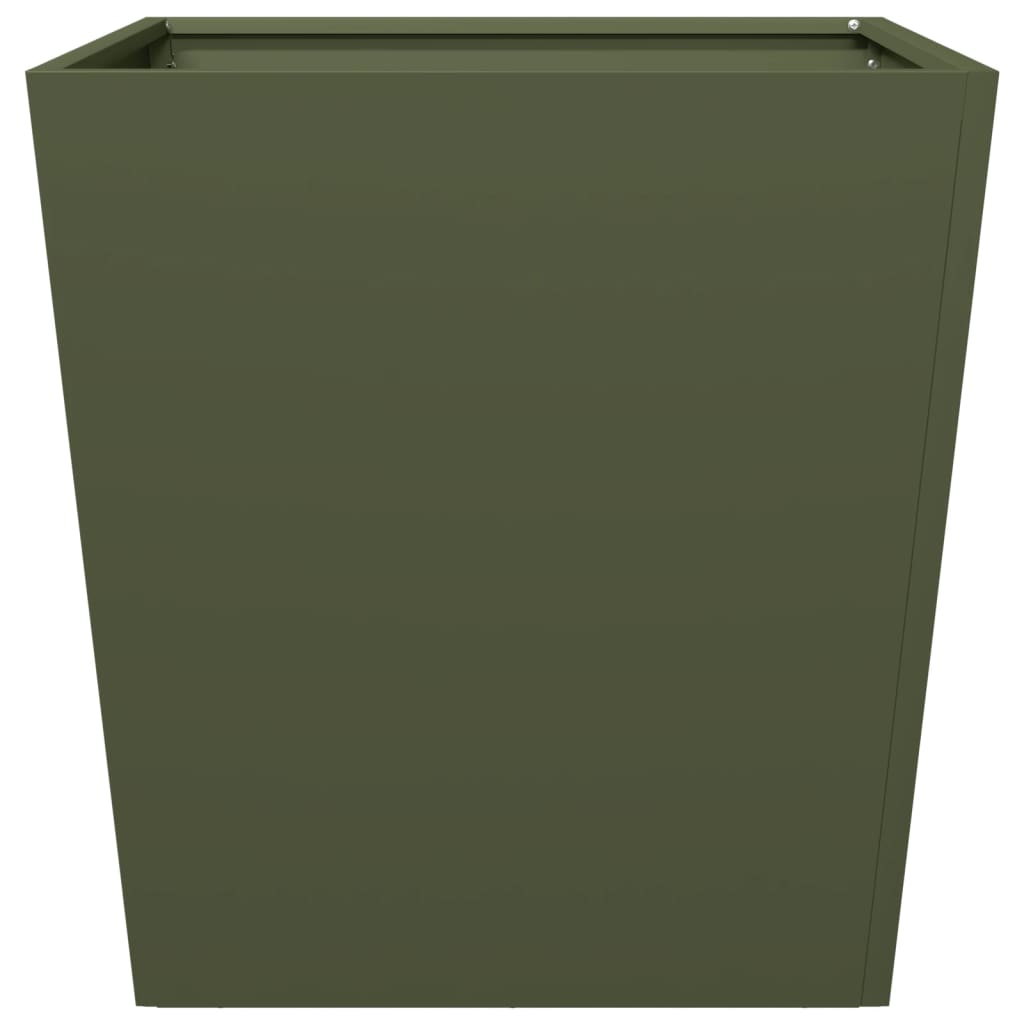vidaXL Ζαρντινιέρα Κήπου Λαδί 50x50x50 εκ. από Ατσάλι
