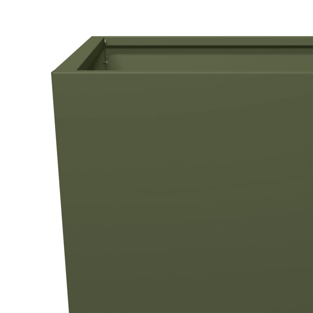 vidaXL Ζαρντινιέρα Κήπου Λαδί 35x35x75 εκ. από Ατσάλι