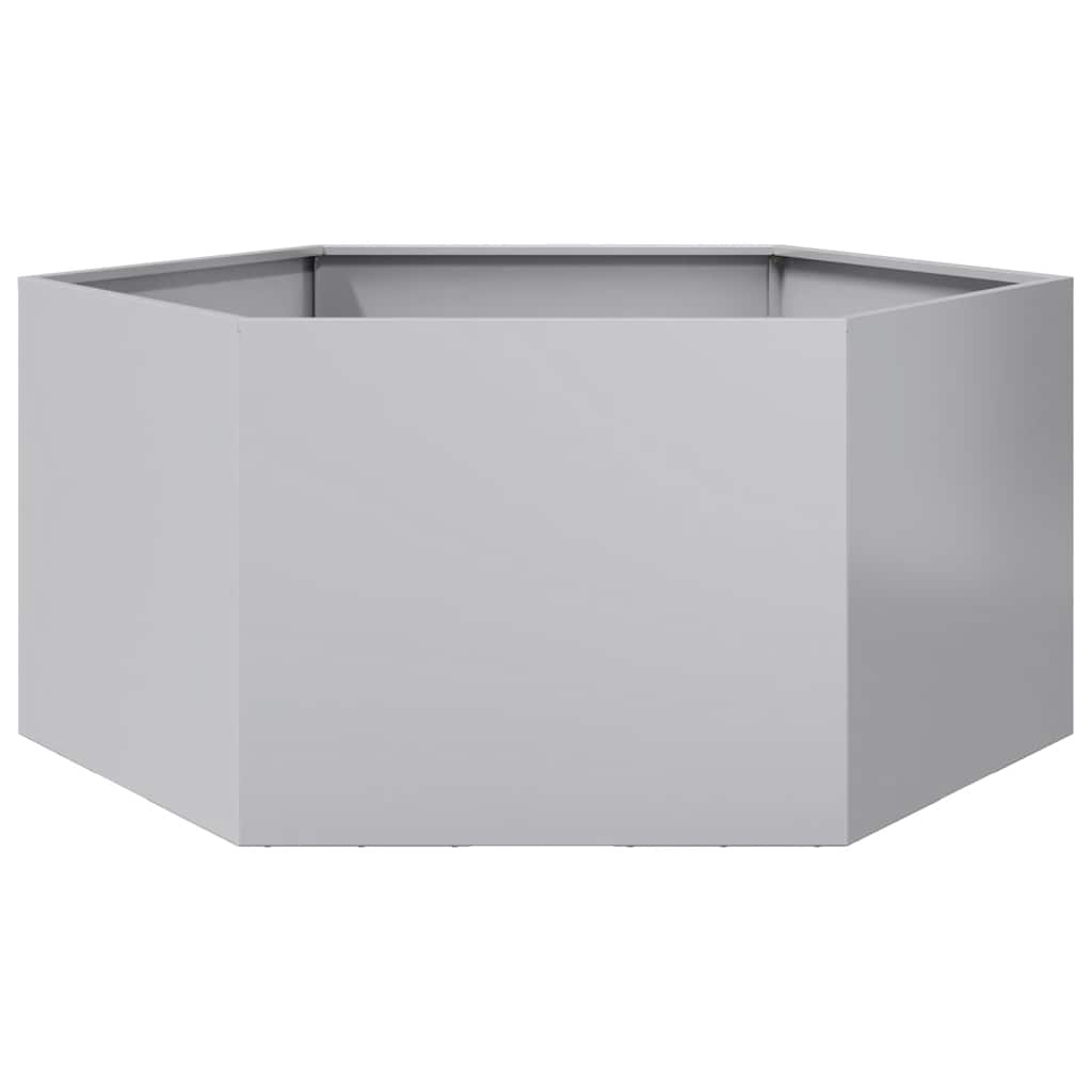 vidaXL Ζαρντινιέρα Κήπου Εξάγωνη 104x90x45 εκ. Γαλβανισμένο Χάλυβα