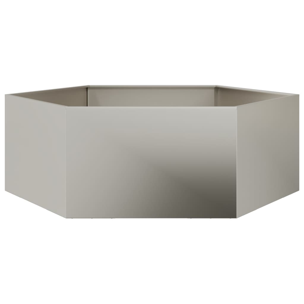 vidaXL Ζαρντινιέρα Κήπου Εξάγωνη 138x120x45 εκ. Χάλυβας καιρού