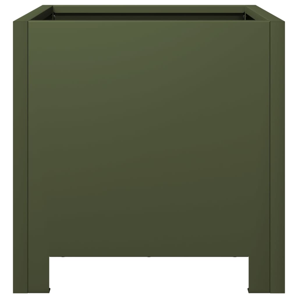 vidaXL Ζαρντινιέρα Κήπου Λαδί 40x40x40 εκ. από Ατσάλι
