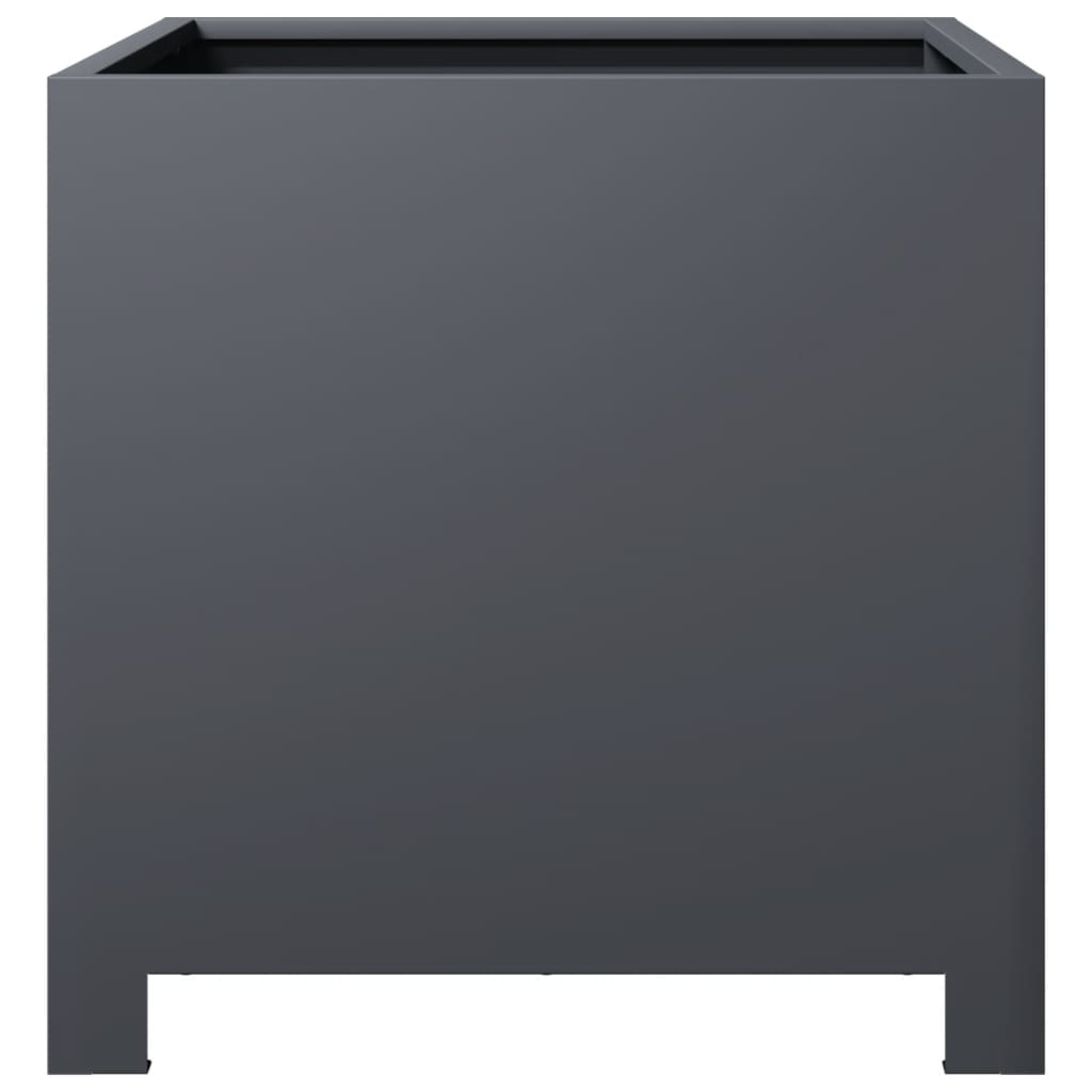 vidaXL Ζαρντινιέρα Κήπου Ανθρακί 40x40x40 εκ. από Ατσάλι