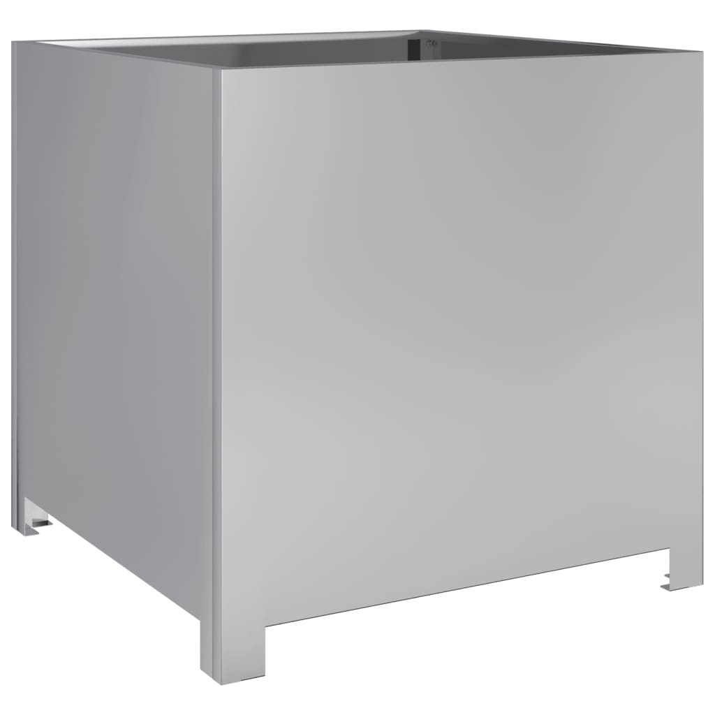 vidaXL Ζαρντινιέρα Κήπου 50x50x50 εκ. από Γαλβανισμένο Χάλυβα