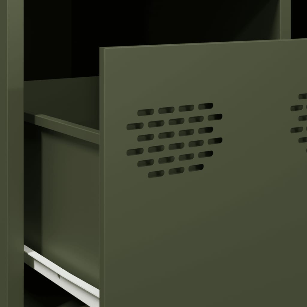 vidaXL Έπιπλο Τηλεόρασης Λαδί 68x50x43,5 εκ. Χάλυβας Ψυχρής Έλασης