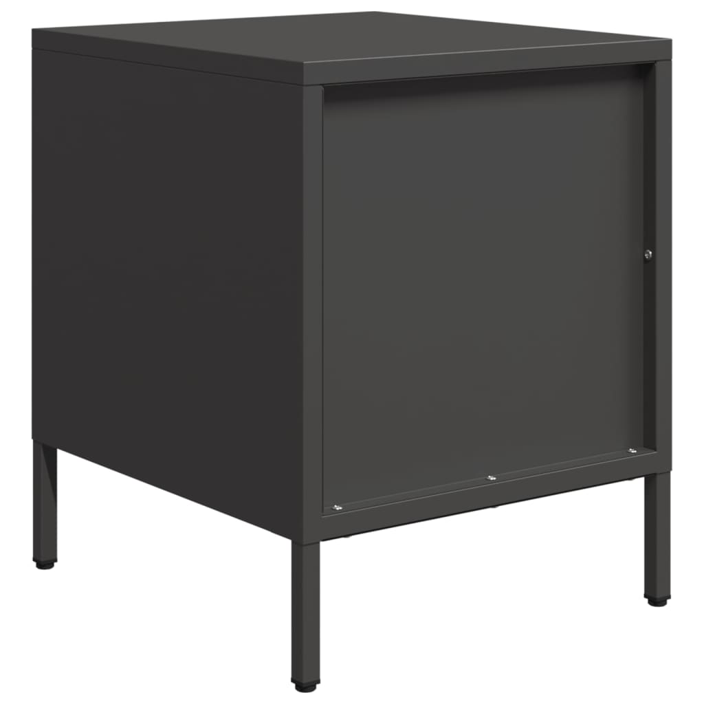 vidaXL Κομοδίνο Μαύρο 35x39x43,5 εκ. Ατσάλινο