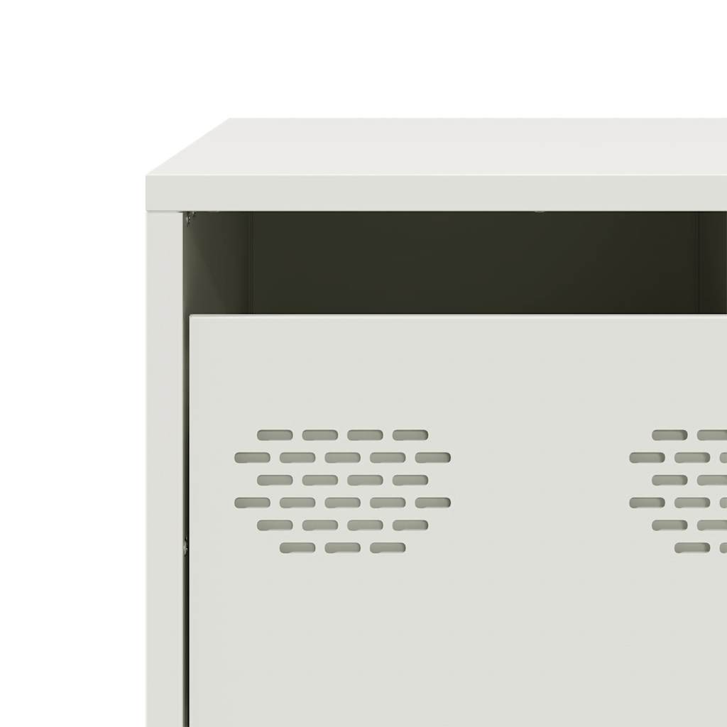 vidaXL Τραπεζάκι Σαλονιού Λευκό 101,5x50x43,5 εκ. Χάλυβα Ψυχρής Έλασης