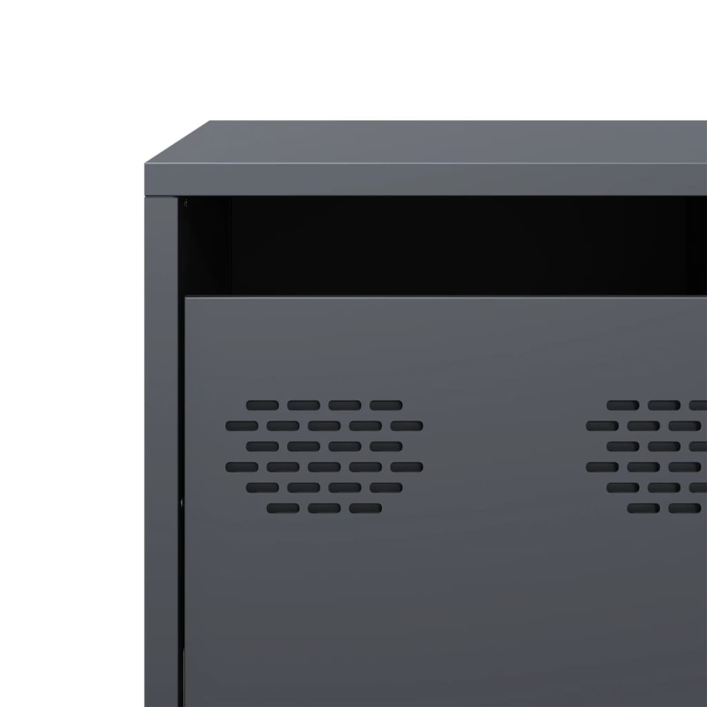 vidaXL Έπιπλο Τηλεόρασης Ανθρακί 135x39x43,5 εκ. Ατσάλι Ψυχρής Έλασης