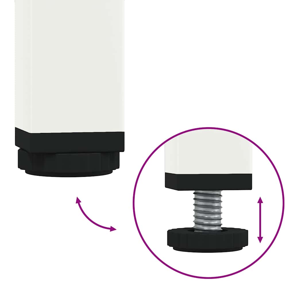 vidaXL Έπιπλο Τηλεόρασης Λευκό 135x39x43,5 εκ. Ατσάλι Ψυχρής Έλασης