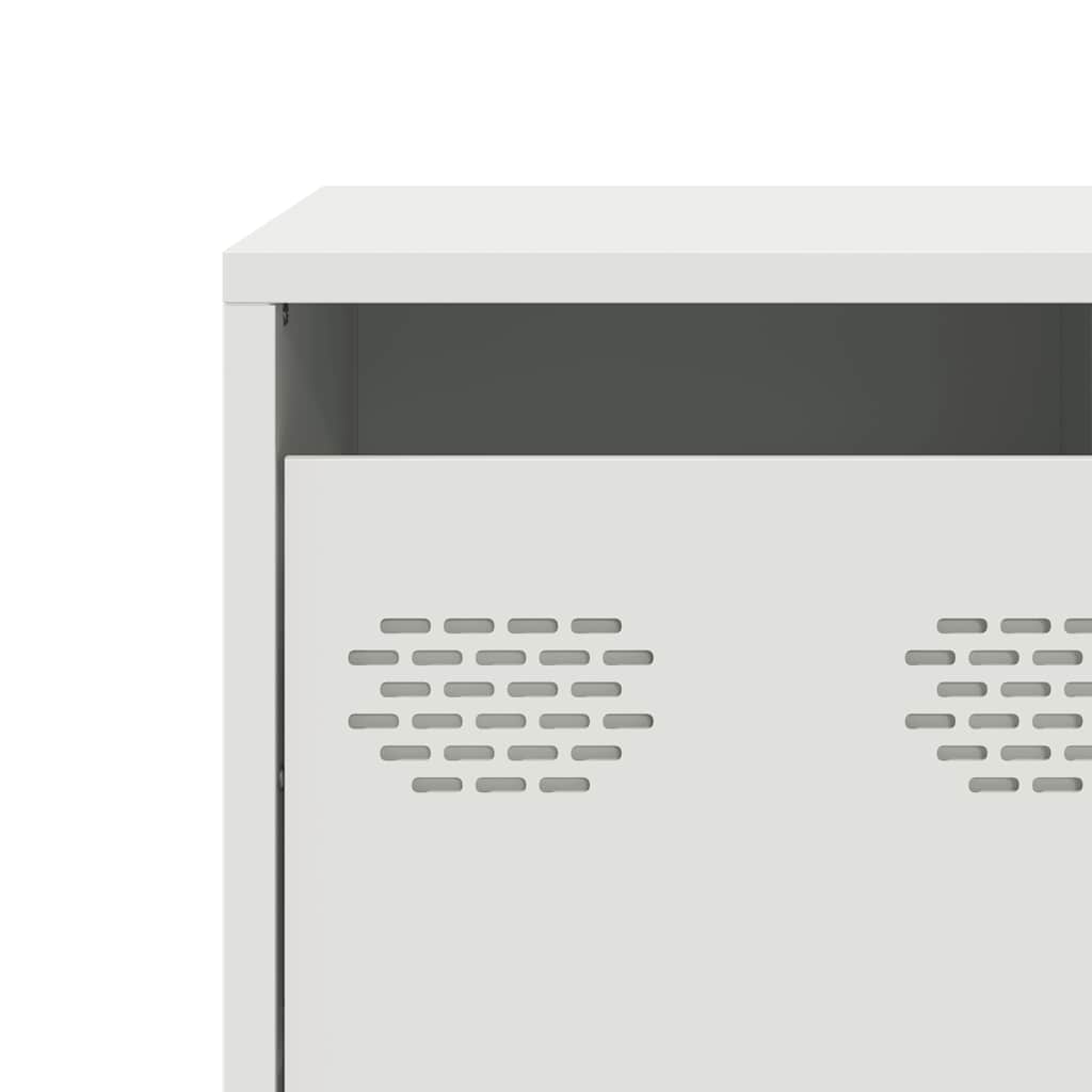 vidaXL Έπιπλο Τηλεόρασης Λευκό 135x39x43,5 εκ. Ατσάλι Ψυχρής Έλασης